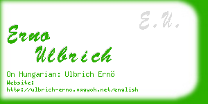erno ulbrich business card