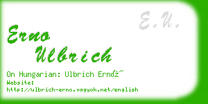 erno ulbrich business card